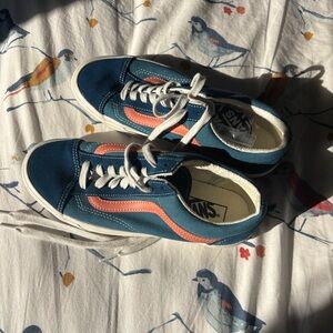 Vans Teal and Coral Sneakers 🫧